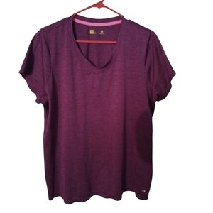 Xerison Women's Purple V-Neck Top